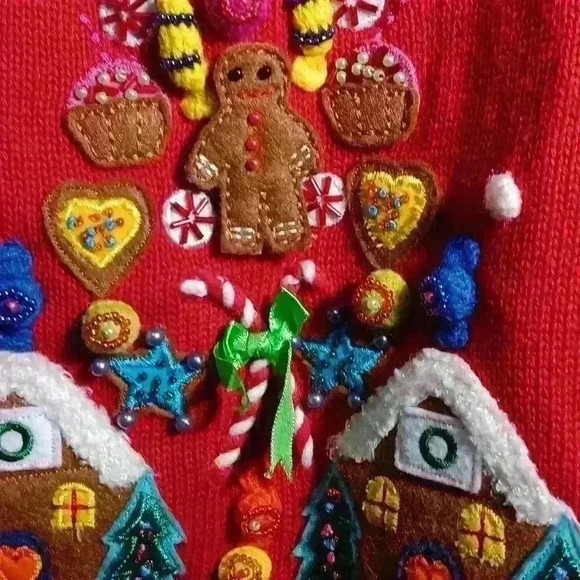 Womens Marisa Christina Christmas sweater L/Xl 3d grannycore - Picture 9 of 10